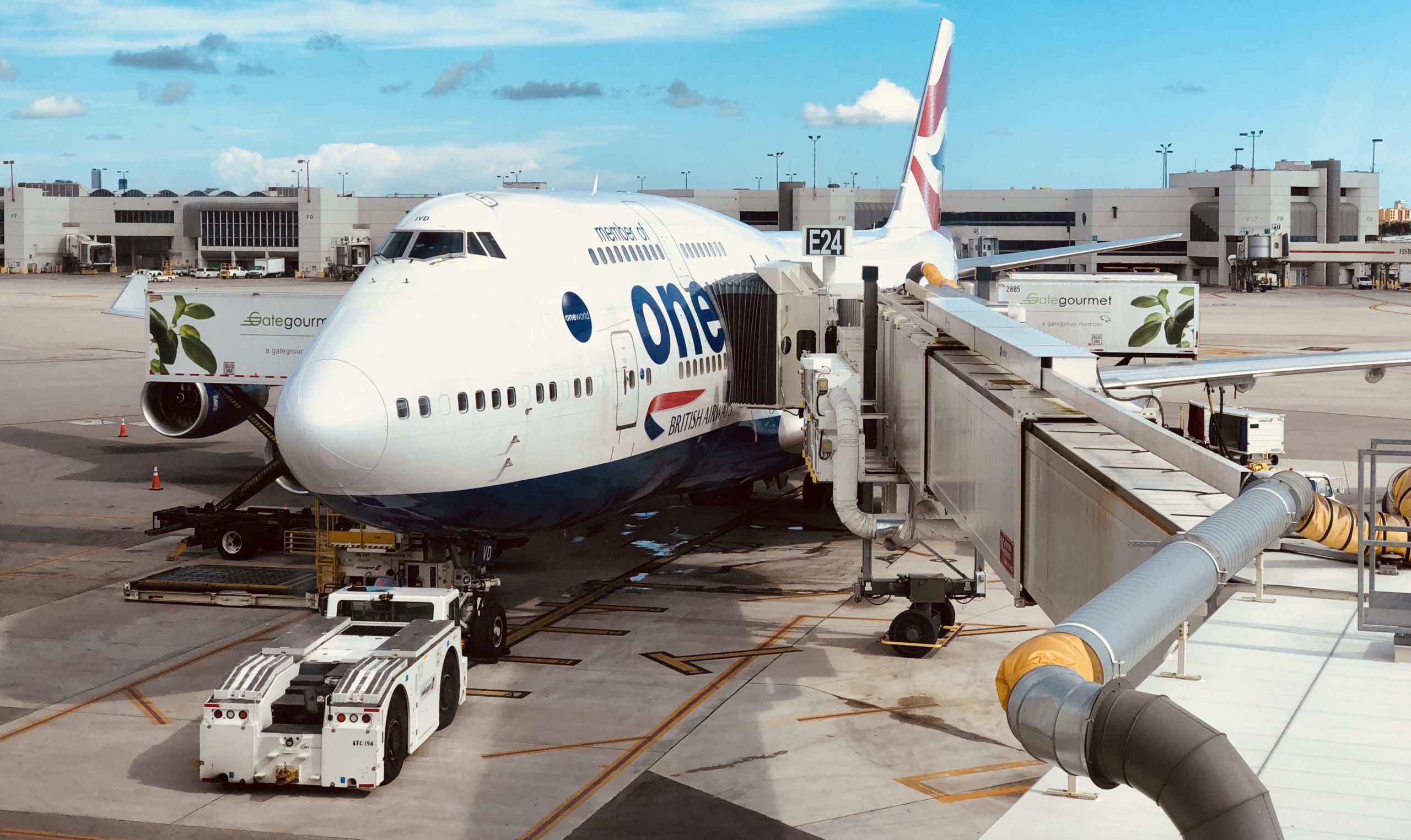 British Airways 747-400 at Miami International Airport