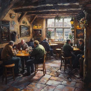 Image depicting pub life in England