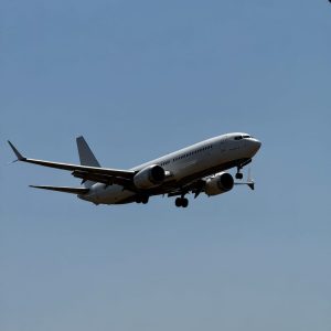 Airplane landing at Zante Airport